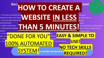 How to Create Websites in Less than 5 Mins!#builderall #builderall5.0 All in One Tool-No Tech Skills