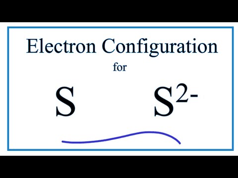 Video: Wat is de elektronenconfiguratie van s2 -?