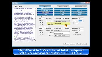 Manager SE Shop Supplies Setup