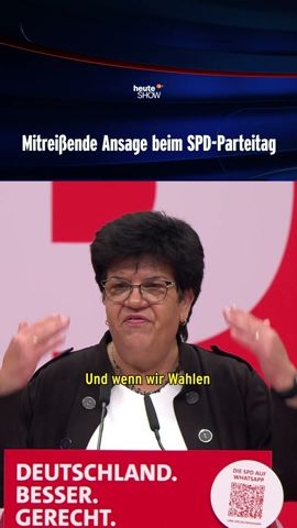 Mitreißende Rede beim SPD-Parteitag | heute-show #shorts