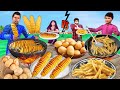 French fries vs potato twisters street food eating challenge hindi kahani moral stories comedy