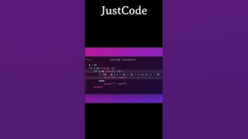 Pattern 18:-  Zig Zag Pattern In Python | Pattern Series | JustCode |#coding #programming  #shorts