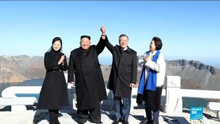 Inter-Korean summit: leaders visit sacred volcano in show of unity