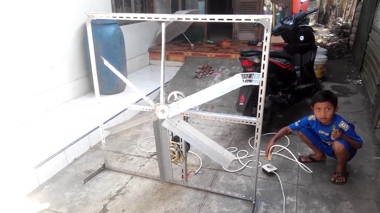 Uji coba kipas blower kandang biksen (bikin sendiri) - YouTube