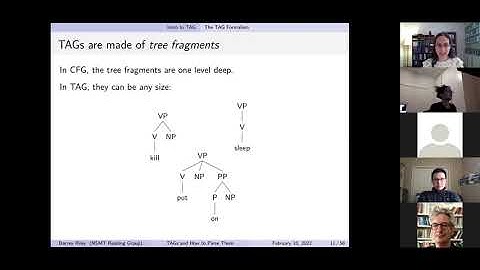 Darcey Riley: Tree Adjoining Grammar (TAG) Parsing