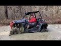 28 super atv intimidators doing work on rzr 900 xc coming out of mudhole