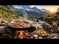 🔥 Ultimate Outdoor Cooking in the Mountains | Relaxing ASMR Food Experience 🏔️🥗