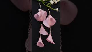 beautiful flower earrings #tranding #viral #earings #handmade #diy craft#diy #last craft