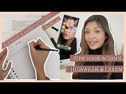 TIPS FOR SCHOOL, HUISWERK & LEREN.. #VLOG 37