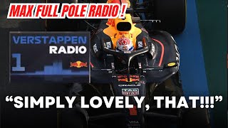 Max Verstappen FULL RADIO After Magical Pole in Saudi Arabian GP Qualification