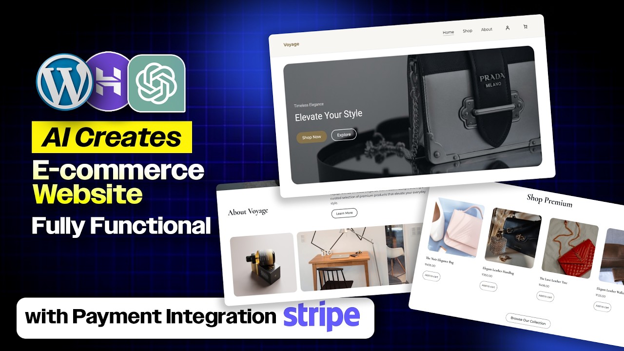 Build Ecommerce Website with AI in 10 Min (Hostinger + ChatGPT + Stripe ...