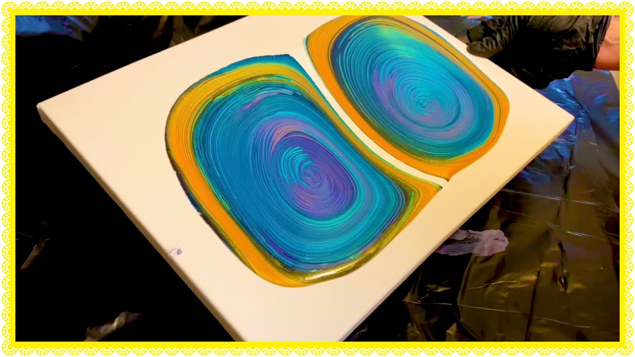 #81- DOUBLE RING POUR / ACRYLIC POURING PAINTING / FLUID ART / # ...