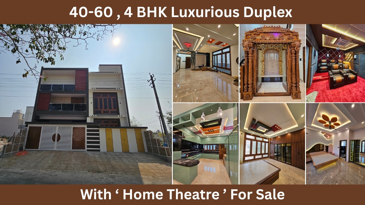 40-60 Luxurious Duplex With Home theatre For Sale in Mysore - Lal bahadhur Shasthri Nagar