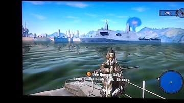 Mercenaries 2 Destroying a Alamo-Class Missile Destroyer with the nuke! #1