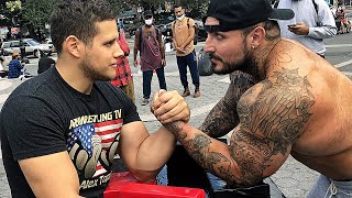 Arm Wrestling Vs The Ox Bodybuilder In The City