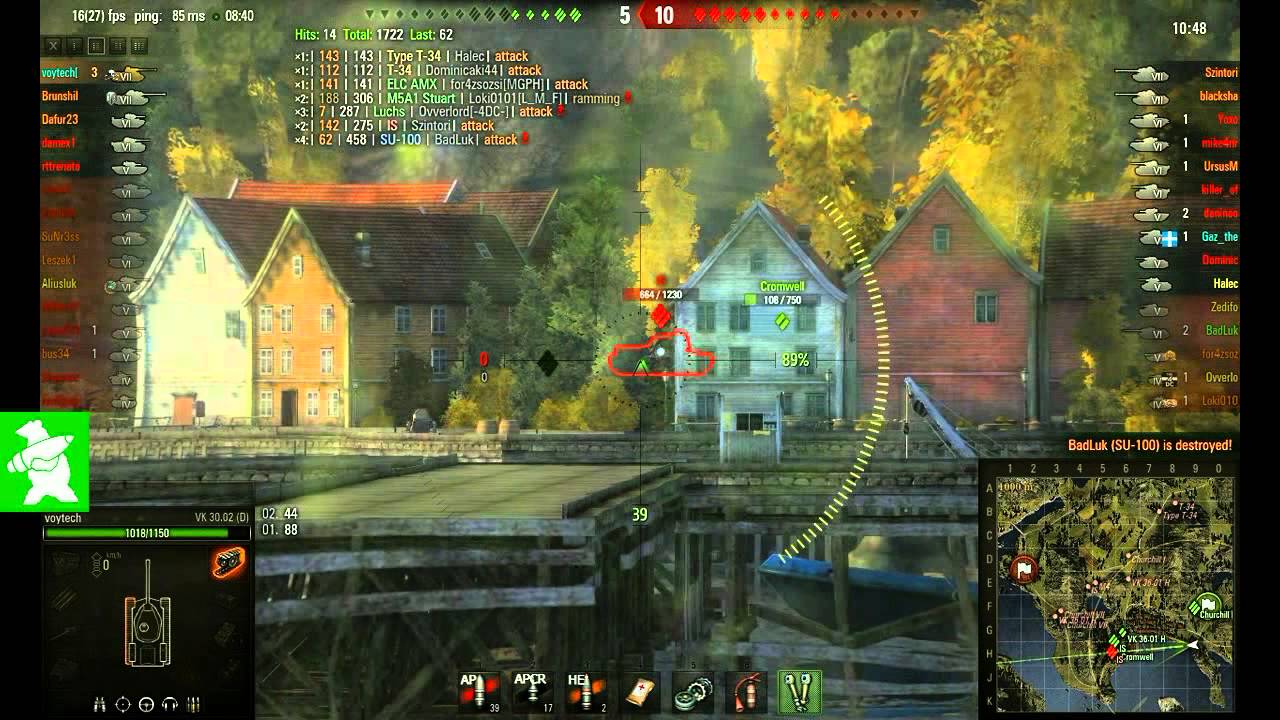 wot replay WoT 0.8.5 - VK 30.02 (D) - Fjords - Requiem