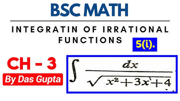 Bsc Math | Integral Calculus | Ch - 3 |  Q.no. - 5 (i) | 1st Year | By Das Gupta | #mathchat #ppu