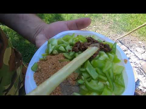 ბუნებაში მომზადებული  ქათმის ჩაშუშული. Chicken preparation in nature. Georgia