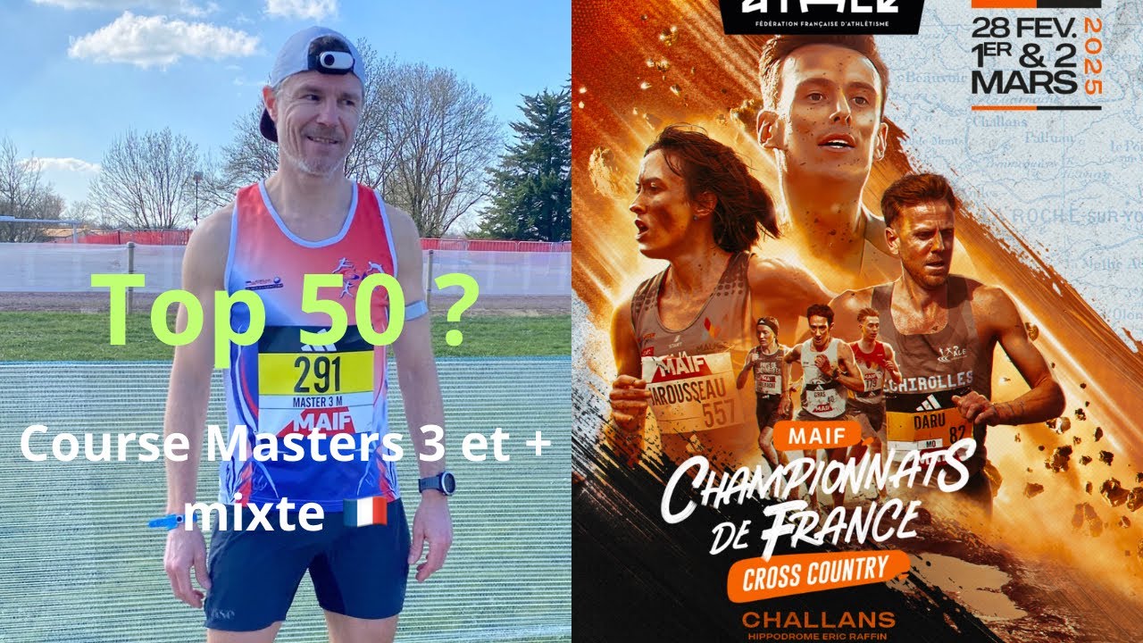 Championnat de France de cross country 2025 à Challans course masters 3 et + mixte