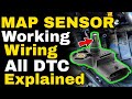 MAP SENSOR Working | Wiring | All DTC Explained | Symptoms