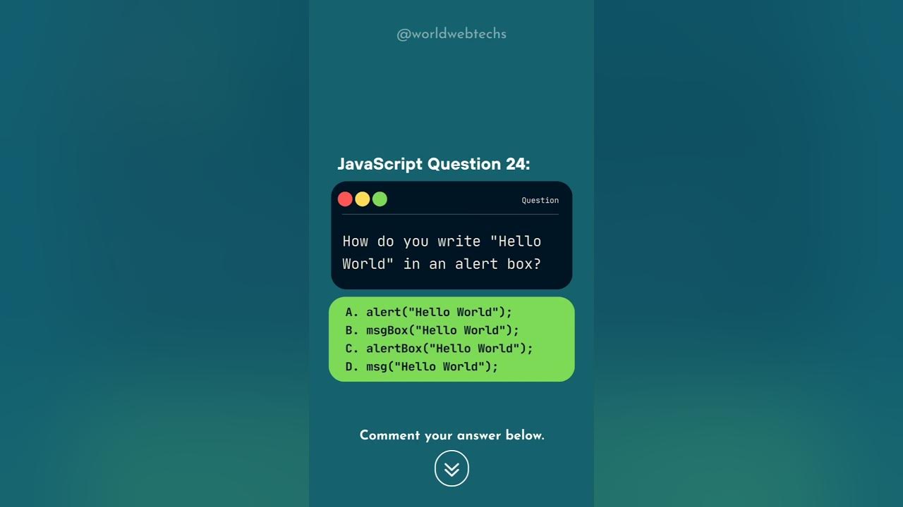 Master javascript interactive html quiz test your skills now 