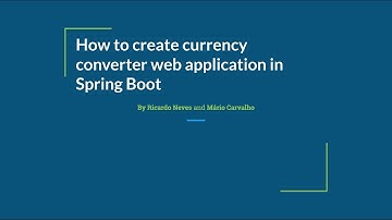 Building a Real-Time Currency Converter Web App:  HTML5 and Spring Boot Tutorial