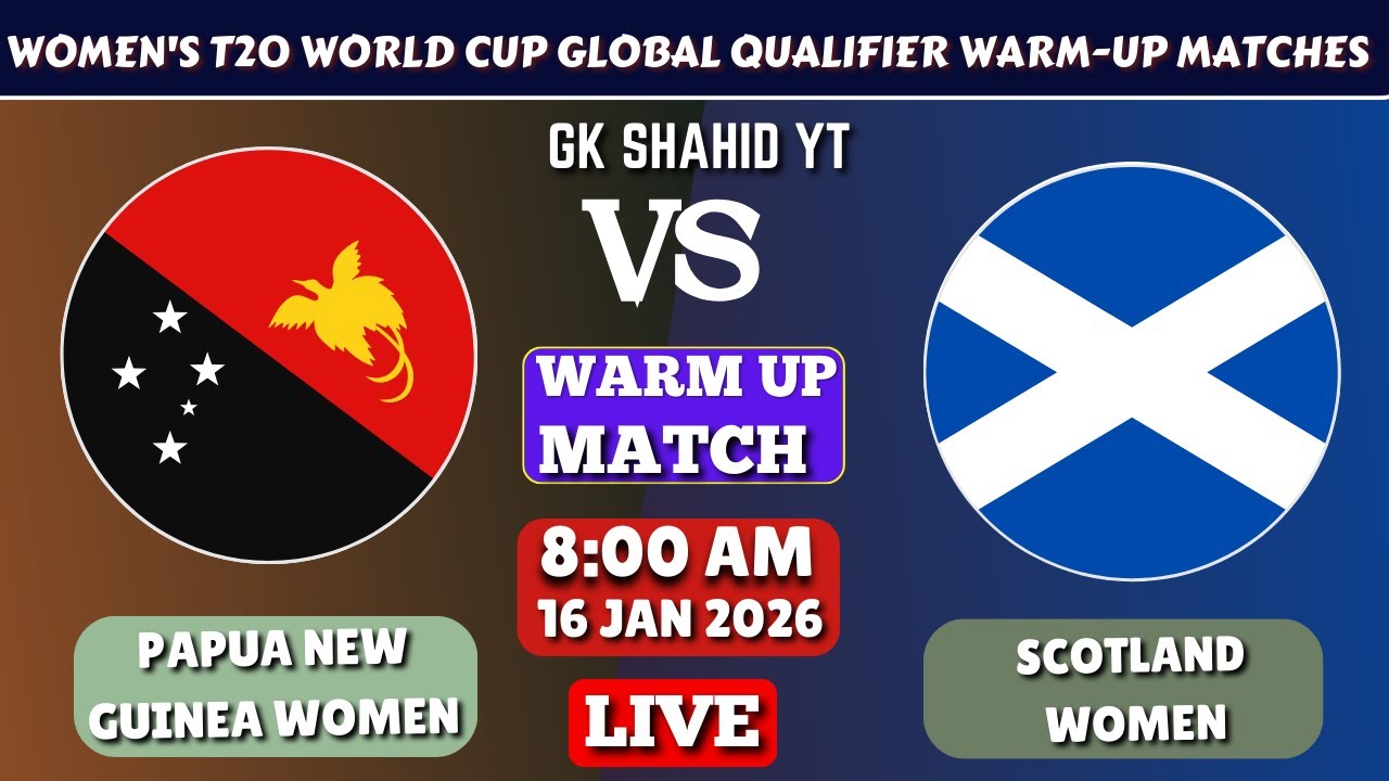 Papua New Guinea Women vs Scotland Women Warm up Match Live || USA W vs SCO W Live Today Match