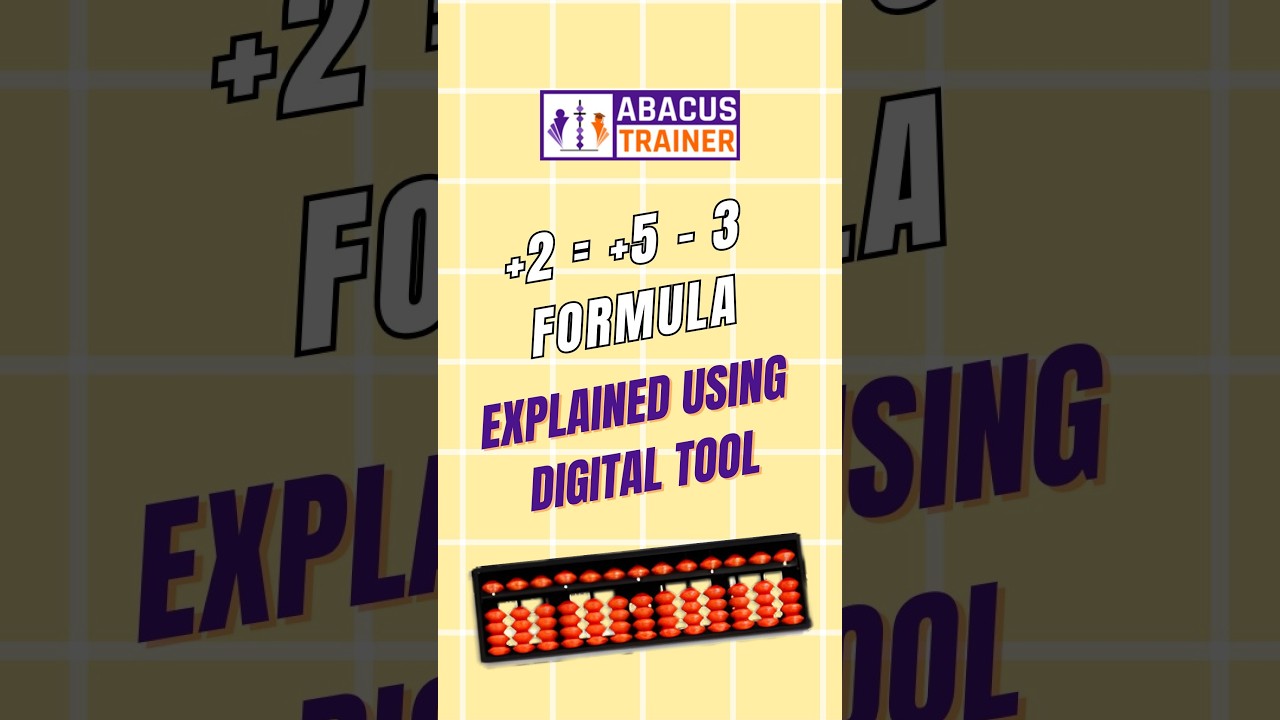 +2 = +5 − 3 Abacus Method Explained | Visual Math Learning Tool for ...