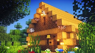 Simple Log Cabin in Minecraft | #Shorts Timelapse