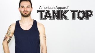 Custom American Apparel Tank Top on a Guy Model (Style 2408)