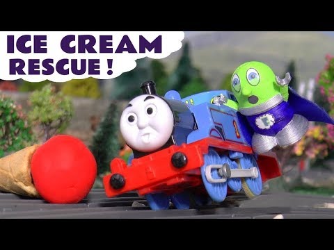 Ice Cream Rescue Story With Super Funling And Thomas And Friends