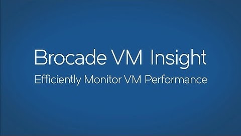 Brocade VM Insight