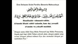 Doa pendek setelah sholat fardhu