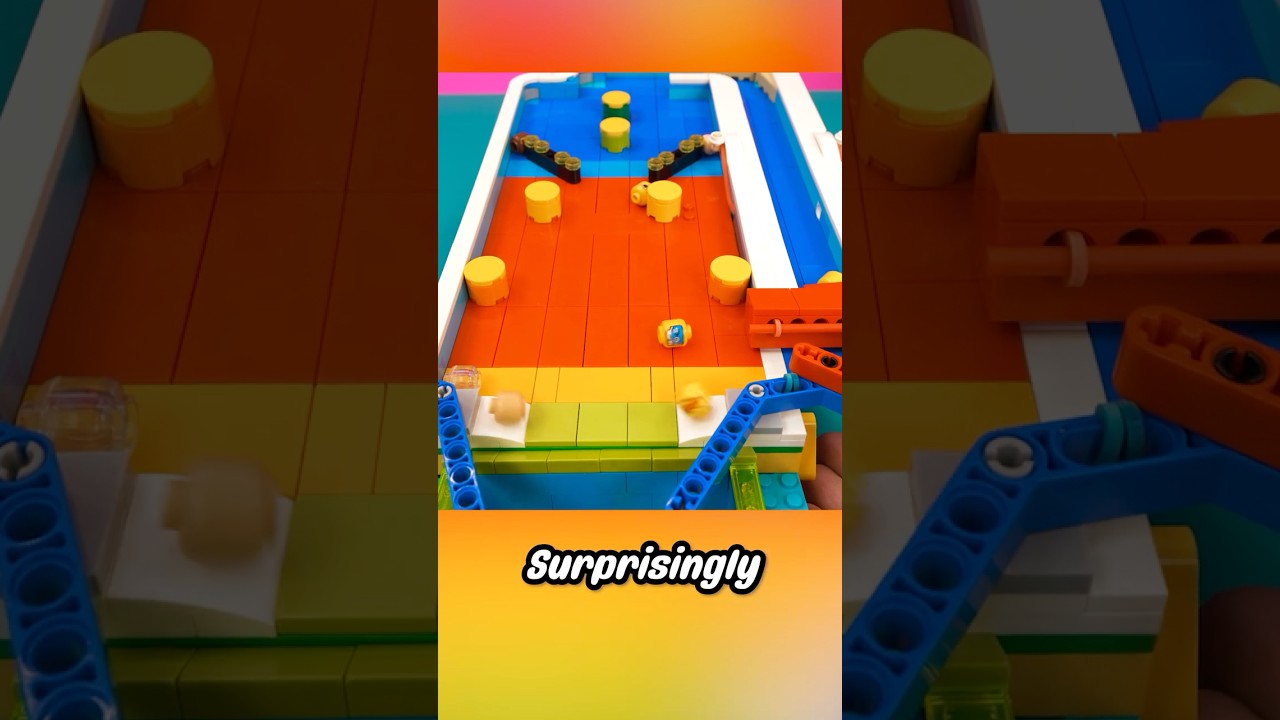 Я сделал полностью рабочий автомат для игры в пинбол из LEGO 