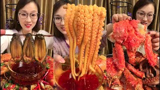 Spicy Octopus challenge - Big stomach king - mukbang eating show P02