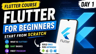 Flutter Course for Beginners in Hindi 🔥 | Day 1 Complete Introduction to Flutter #Flutter #Flutter 