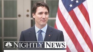 Canada’s Dashing Young Prime Minister Brings Flair to the White House | NBC Nightly News