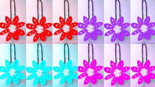 Paper Flower Wall Hanging / Easy and new Wall Hanging craft Ideas / Wall Decoration/ KovaiCraft