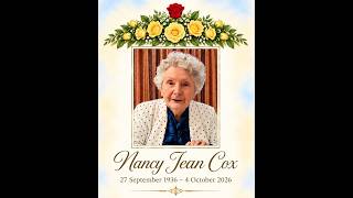 Information Nancy Cox (Memorial Video Presentation) October 12, 2026 Update