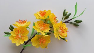 Trang trí tết với cách làm hoa mai bằng giấy đón lộc đầu năm