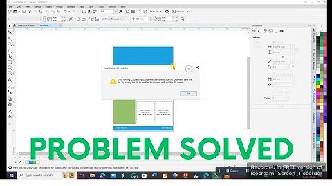 Unable to save the file. Try saving the file to another location or with another file name.
