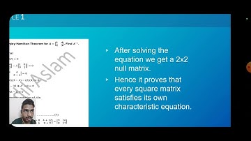 Inverse of a matrix using cayley hamilton theorem