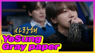 Super Junior YeSung - Gray paper