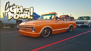DINO'S GIT DOWN!!! THE WORLD'S LARGEST CHEVY C10 TRUCK EVENT STATE FARM STADIUM GLENDALE, ARIZONA 4K