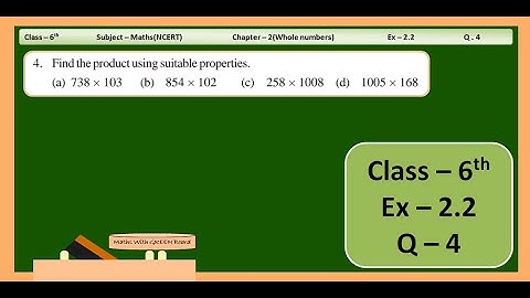 Ex 2.2 q 4 class 6 || class 6 maths chapter 2 Whole Numbers exercise 2.2 question 4