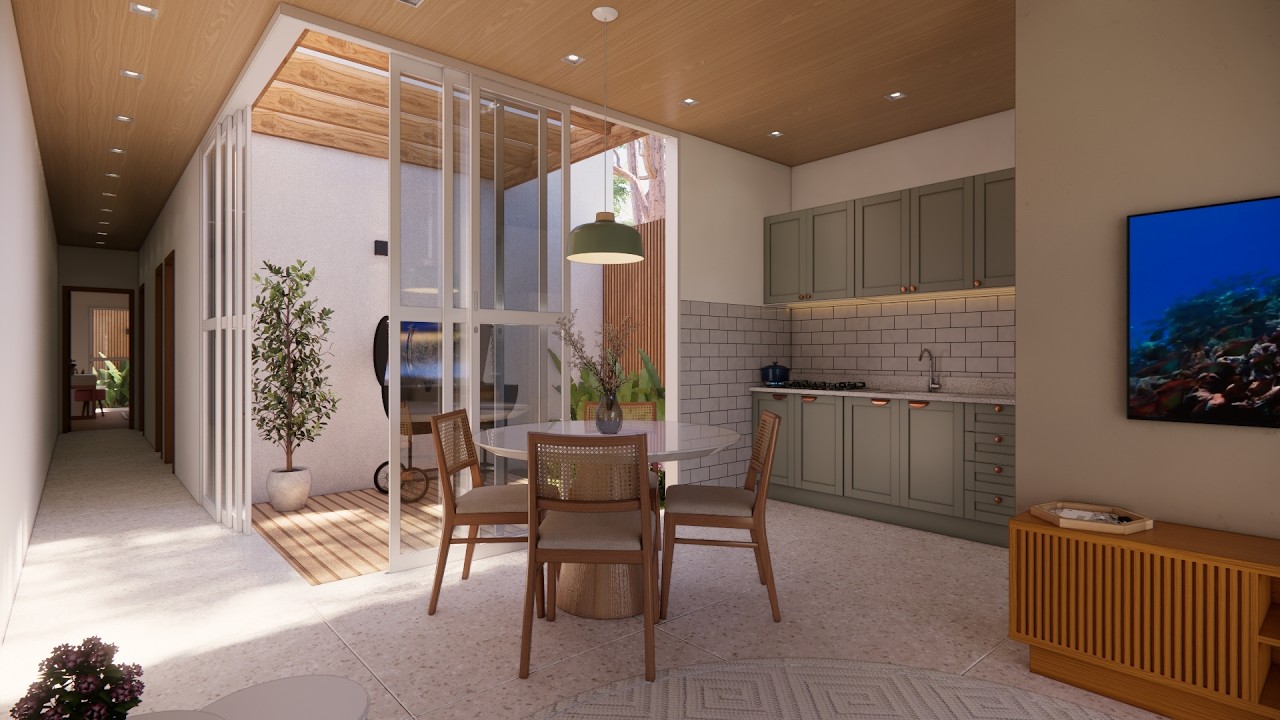 НЕБОЛЬШОЙ СОВРЕМЕННЫЙ ДОМ НА ПОЛОВИНЕ УЧАСТКА 5X25 | 3 СПАЛЬНИ, 1 ЛЮКС | ЗОНА ДЛЯ ГУРМЕ С БАРБЕКЮ