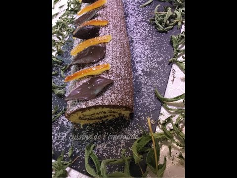 bûche-de-noël-chocolat-orange.-la-cuisine-de-l'émeraude