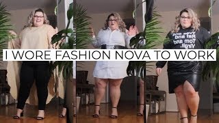 I WORE FASHION NOVA TO WORK FOR A WEEK | NATALIE IN THE CITY