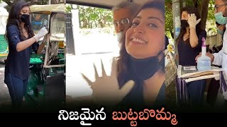 Pranitha Subhash Distributes Sanitizers For Auto Drivers Cinema Chakram