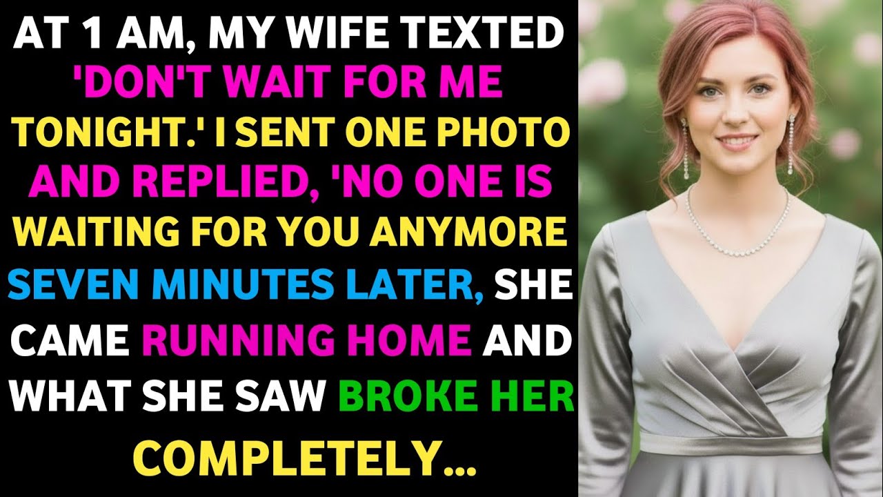 At 1 AM, My Wife Texted, ‘Don’t Wait for Me Tonight.’ I Sent One Photo and Replied, ‘No 